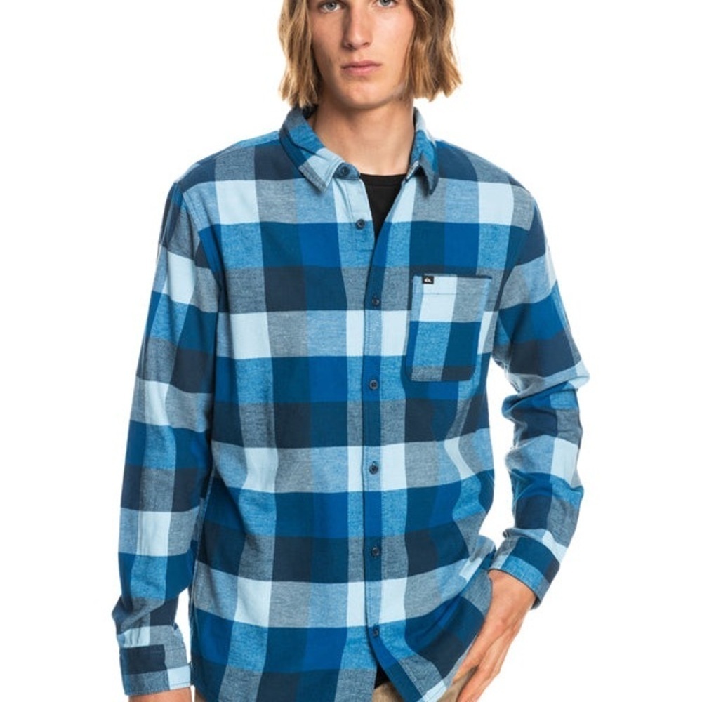 Men's Blue Plaid Shirt quicksilver L
